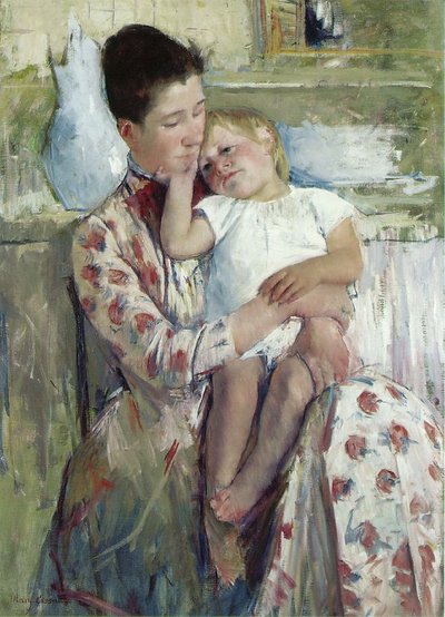 Mary Cassatt Mère et enfant, le soin hors-langage (1890)