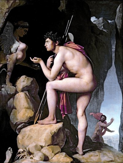 Ingres Œdipe explique l'énigme du sphinx (1808)
