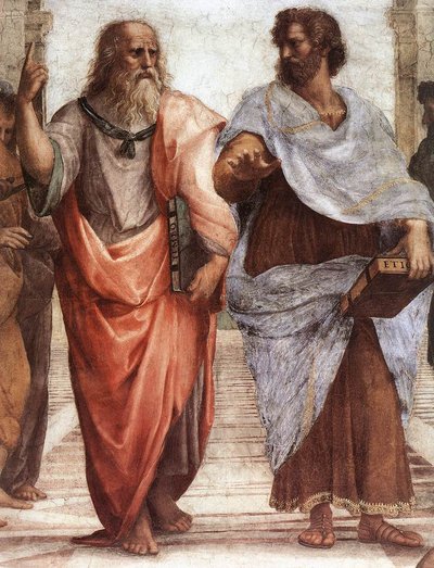 Raphaël Platon et Aristote, L'École d'Athènes (1509-1511)