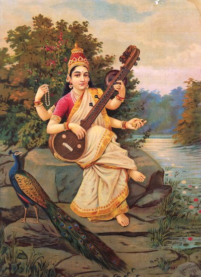 Raja Ravi Varma Sarasvatī, déesse de la connaissance