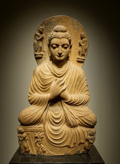 Art du Gandhara Bouddha enseignant, dynastie Kushan (IIe-IIIe s.)