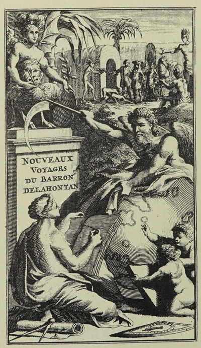 Lahontan, Nouveaux Voyages Frontispice (1705)