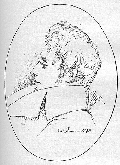 Niels Christian Kierkegaard Søren Kierkegaard, dessin (1838)